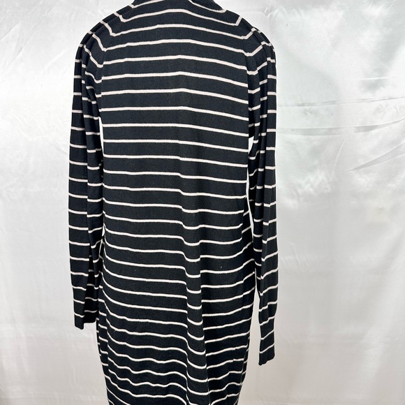 A New Day NWT Long Cardigan Beige & Black Open Front Pockets‎ Sizes Large - Picture 9 of 12
